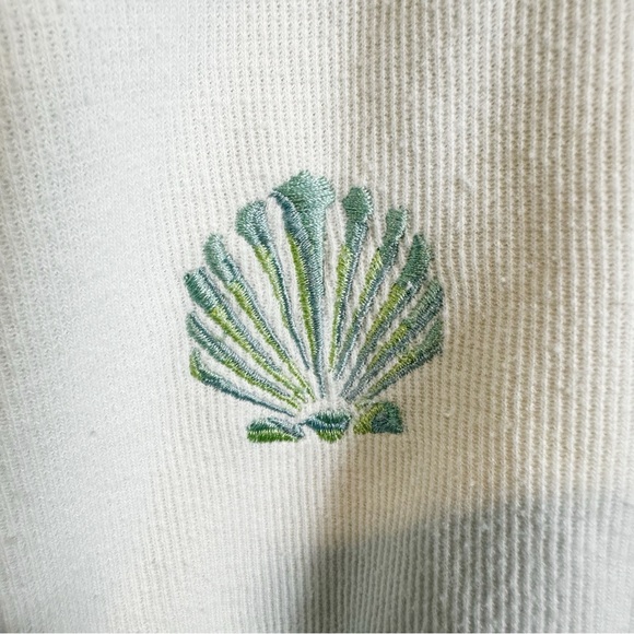 Vintage Alfred Dunner Nautical Tropical Hibiscus Fish Seahorse Embroidered Top - Picture 8 of 16